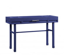 Load image into Gallery viewer, 47" Iron And Wood Vanity Table - Blue