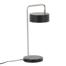Load image into Gallery viewer, Puck - Contemporary Table Lamp - Nickel / Black