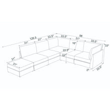 Load image into Gallery viewer, Modern Reversible Modular Sectional