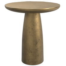 Load image into Gallery viewer, Round End Table Aluminum - Antiqued Brass