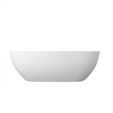Load image into Gallery viewer, 68.9" Freestanding Solid Surface Soaking Bathtub For Bathroom - Matte White