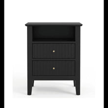 Load image into Gallery viewer, Fluted Nightstand With 2 Drawers
