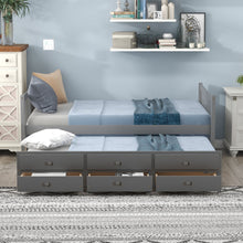 Load image into Gallery viewer, Twin Size Daybed With Trundle And Drawers