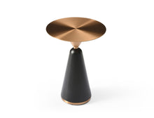 Load image into Gallery viewer, Steel Round Pedestal End Table - Rose / Gold / Black
