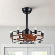Load image into Gallery viewer, Modern Farmhouse Ceiling Fan, Adjustable Hanging