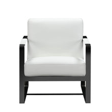 Load image into Gallery viewer, Fabric Arm Chair - White And Black