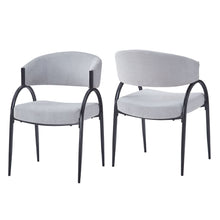 Load image into Gallery viewer, Contemporary Upholstered Dining Chairs With Metal Legs (Set of 2)