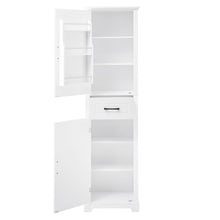 Load image into Gallery viewer, Tall Freestanding Bathroom Storage Cabinet With 2 Doors And Adjustable Shelves