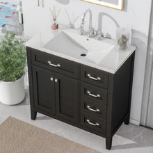 Load image into Gallery viewer, Modern Bathroom Vanity With Sink, Freestanding With Drawers And Doors