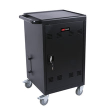 Load image into Gallery viewer, Mobile Charging Cart And Cabinet For Tablets Laptops 32-Device - Matt Black