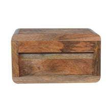 Load image into Gallery viewer, 18" Modern Solid Wood Carved Geometric Floating Nightstand - Brown