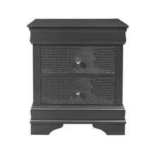 Load image into Gallery viewer, Shagreen Two Drawer Solid Wood Nightstand - Gray