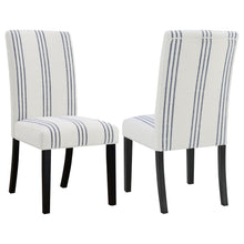 Load image into Gallery viewer, Draper - Upholstered Dining Chair (Set of 2) With Vertical Stripes - Beige