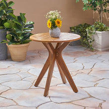 Load image into Gallery viewer, Stamford - Outdoor Bistro Table Acacia Wood X - Base - Teak
