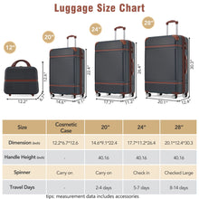 Load image into Gallery viewer, Hardshell Luggage Sets 4 Pieces 20" / 24" / 28" Luggages And Cosmetic Case Spinner Suitcase With Tsa Lock Lightweight