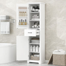 Load image into Gallery viewer, Tall Freestanding Bathroom Storage Cabinet With 2 Doors And Adjustable Shelves