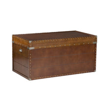 Load image into Gallery viewer, Wood And Metal Rectangular Coffee Table - Brown