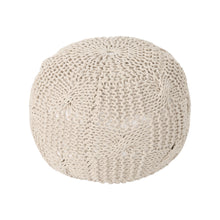 Load image into Gallery viewer, Bordeaux - Knitted Round Pouf