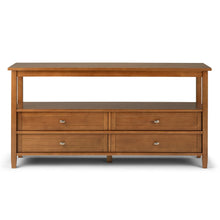 Load image into Gallery viewer, Warm Shaker - Wide Console Sofa Table - Light Golden Brown