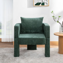 Load image into Gallery viewer, Modern 3 Leg Chenille Accent Chair With Ergonomic Arms & Removable Pillow