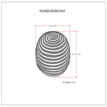 Load image into Gallery viewer, Yolanda - Round Pouf - Natural