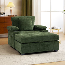 Load image into Gallery viewer, Modern Oversized Chair With Ottoman, Cupholders And USB Charging Ports