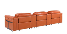 Load image into Gallery viewer, Top Grain Leather Reclining Metal USB Sofa (720370) - Camel