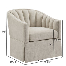 Load image into Gallery viewer, Solitude - Skirted Swivel Accent Chair With Hemp Like