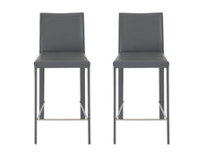 Load image into Gallery viewer, Steel Low Back Counter Height Bar Chairs (Set of 2) - Gray