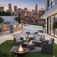 Load image into Gallery viewer, Modern Patio Set With Table And Cushions
