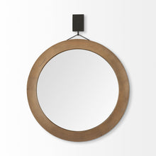 Load image into Gallery viewer, 44" Round Framed Rope Hanging Accent Mirror - Brown