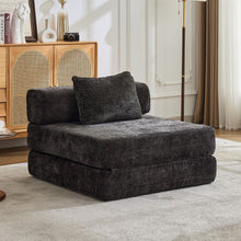 Load image into Gallery viewer, Convertible Floor Sofa Bed With Fixed Shape Frame For Living Room