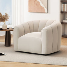 Load image into Gallery viewer, Serenizia - Upholstered Velvet Swivel Chair With Channel Tufted