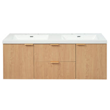 Load image into Gallery viewer, Modern Wall Mounted Bathroom Vanity, Soft Close Doors