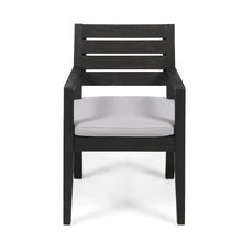 Load image into Gallery viewer, Outdoor 6 Seater Dining Set With Bench - Dark Gray / Light Gray
