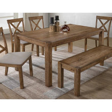 Load image into Gallery viewer, Dining Set With Table, Bench And 4 Chairs - Oak