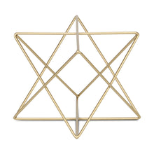 Load image into Gallery viewer, Open Geometric Tabletop Sculpture (635380) - Gold