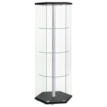 Load image into Gallery viewer, Tenley - 4 Shelf Curio Cabinet With Hexagonal Design