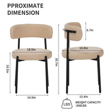 Load image into Gallery viewer, Medieval - Curved Back Kitchen Dining Chairs (Set of 4) - Beige