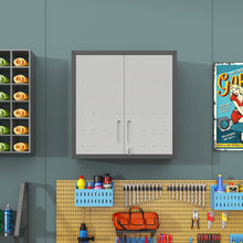 Load image into Gallery viewer, Metal Wall Mounted Tool Storage Cabinet With 2 Locking Doors, Adjustable Shelf, And Drawer