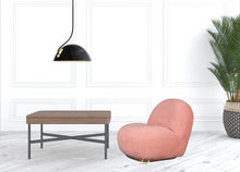 Load image into Gallery viewer, Sherpa Swivel Lounge Chair - Pink And Gold