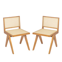 Load image into Gallery viewer, Chandigarh Dining Room Chairs With Natural Rattan (Set of 2)