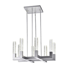 Load image into Gallery viewer, Candle Style Eight Light Metal Dimmable Chandelier With Shades - Silver
