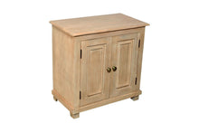 Load image into Gallery viewer, 28" Distressed Solid Wood Nightstand With Storage - Beige