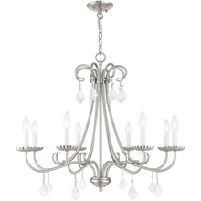 Load image into Gallery viewer, 25" Eight Light Dimmable Chandelier With Shades - Nickel