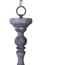 Load image into Gallery viewer, Drum Distressed Galvanized Metal Dimmable Chandelier With Natural Shade - Gray / Natural