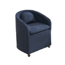 Load image into Gallery viewer, Chenille Wing Back Dining Side Chair - Blue