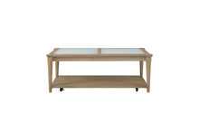 Load image into Gallery viewer, Frosted Glass Top Cocktail Table With Casters - Sand
