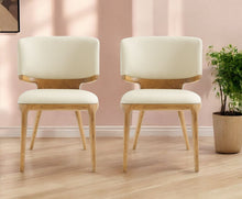 Load image into Gallery viewer, Upholstered Faux Leather King Louis Back Dining Side Chairs (Set of 2) - Beige