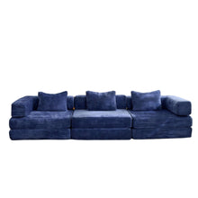 Load image into Gallery viewer, Convertible Floor Sofa Bed, Boneless Modular Sectional Sofa For Living Room